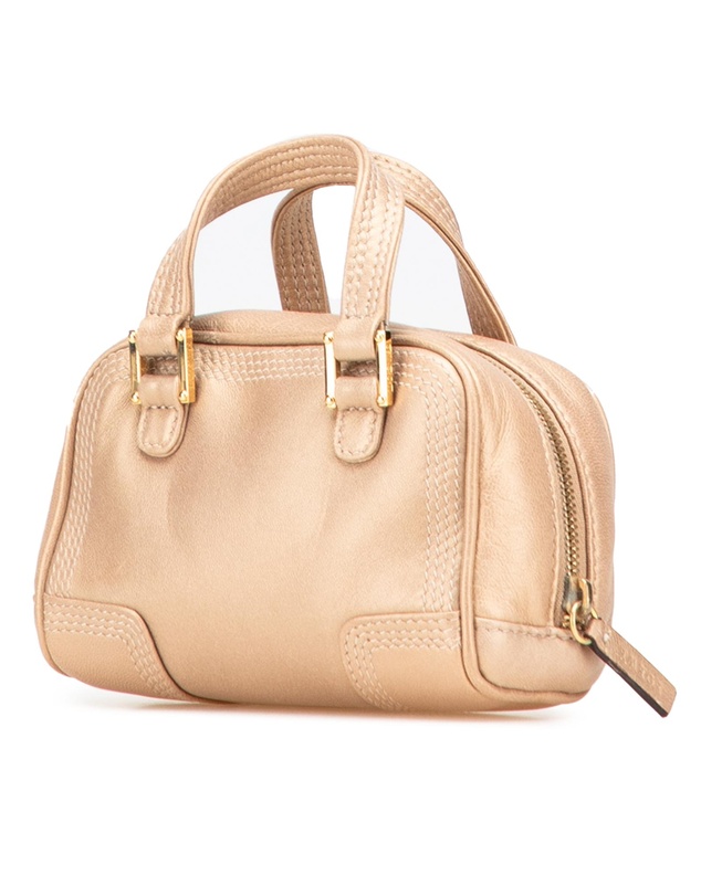 Pre-Loved by Azura Reborn - Pre-Loved loewe Structured Leather Top Handle Handbag Everyday Essential Accessory