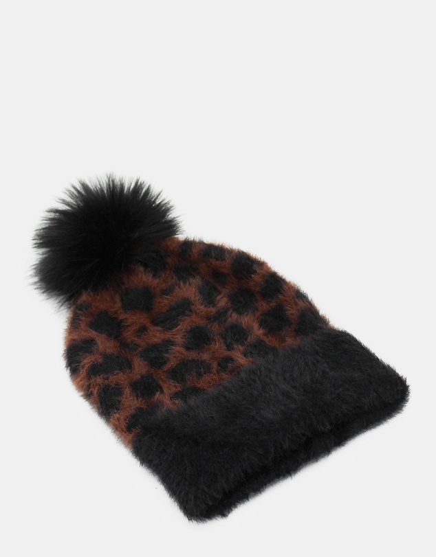 Morgan & Taylor - Hazel Leopard Beanie in Brown