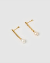 Izoa - Shan Pearl Stud Earrings
