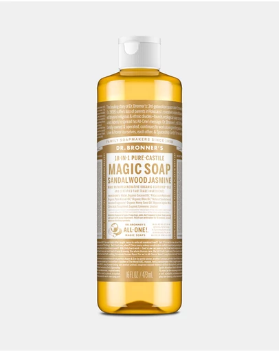 Dr Bronner's - Pure Liquid Castile Soap - Sandalwood Jasmine 473ml