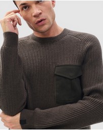 rag & bone - Walker Mixed Media Crewneck Sweater