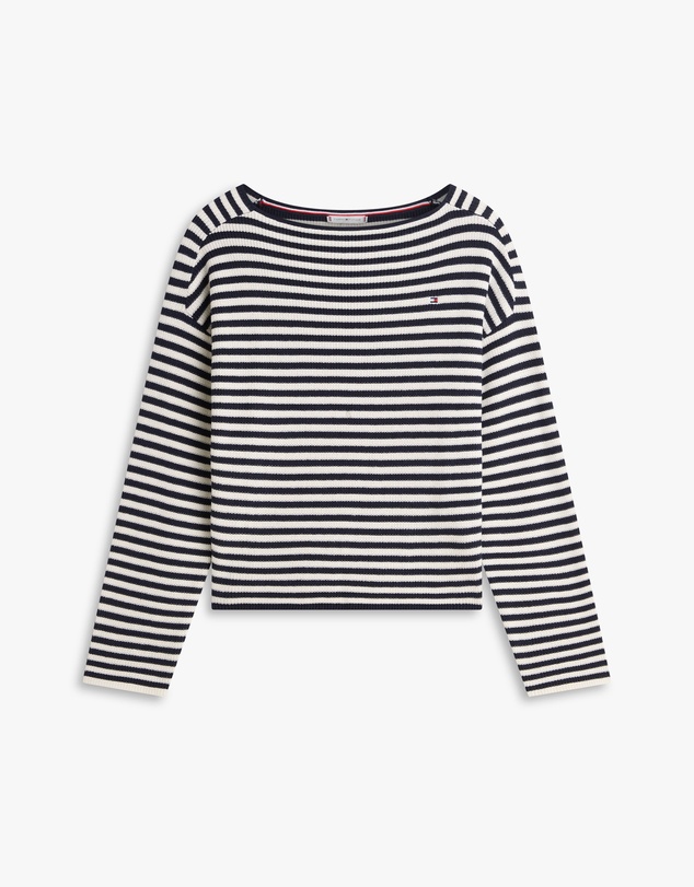 Tommy Hilfiger - Flag Embroidery Boat Neck Jumper