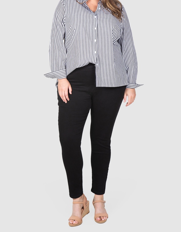 Love Your Wardrobe - Lexi Overdyed Black Denim Jeans