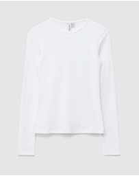 & Other Stories - Ribbed Long-Sleeve Top