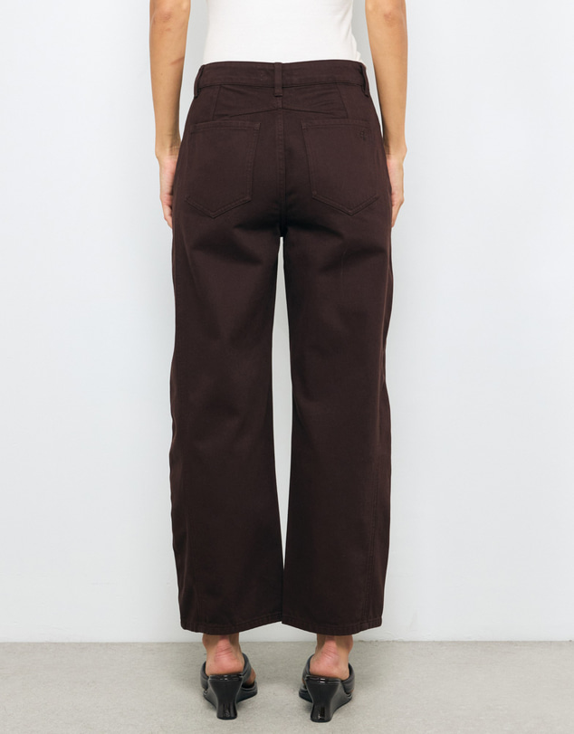 Revibe - Repaired AERE Mid Rise Barrel Leg Jeans - AU 8