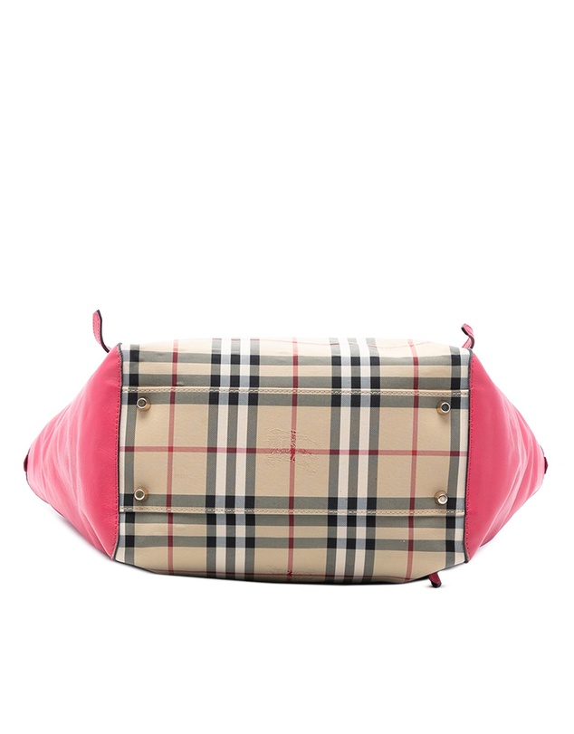 Pre-Loved by Azura Reborn - Pre-Loved Small Haymarket Check Canvas and Leather Canterbury Tote