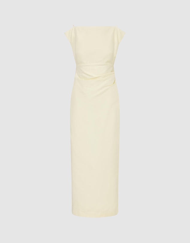 Shona Joy - Otis Draped High Neck Midi Dress