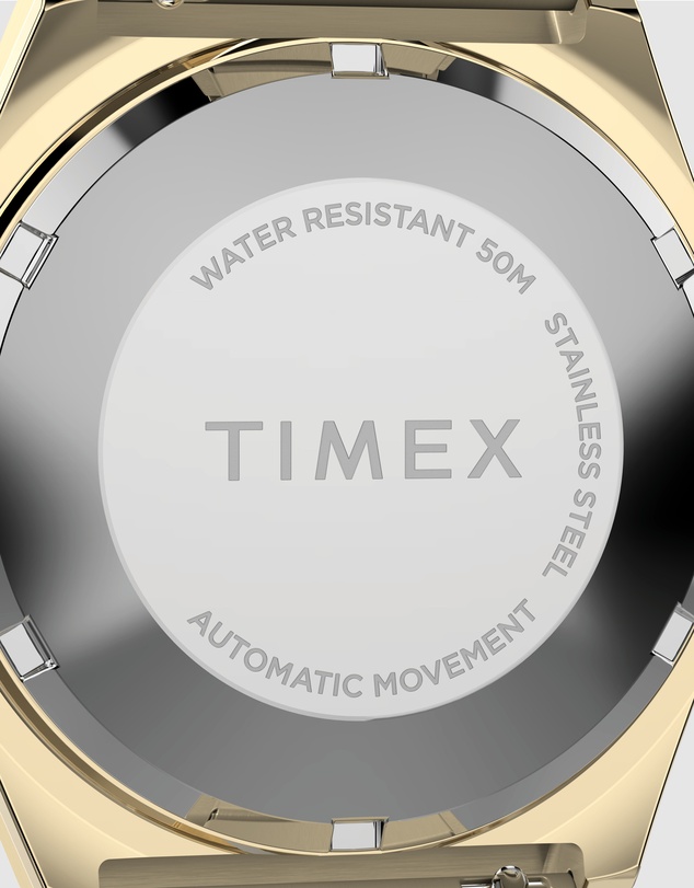 TIMEX - Timex® Automatic 1983 E-Line 34mm Gold Tone Expansion Band Watch
