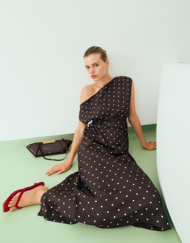 Oroton - Graphic Spot Silk Dress