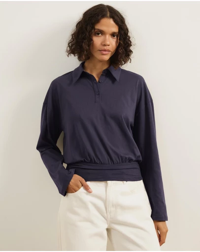 Atmos&Here - Averin Long Sleeve Fitted Waist Top