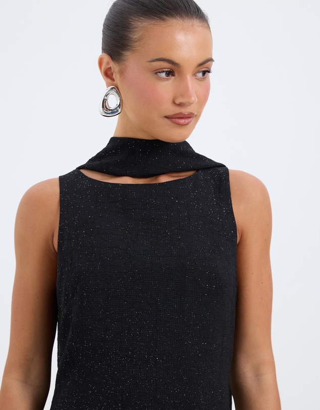 Calli - Lucie Sparkle Sheer Scarf Mini Dress