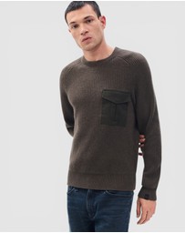 rag & bone - Walker Mixed Media Crewneck Sweater