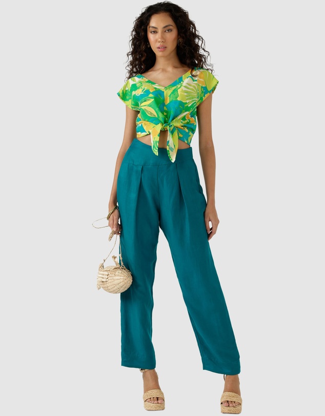 SACHA DRAKE - Corfu Pant In Peacock