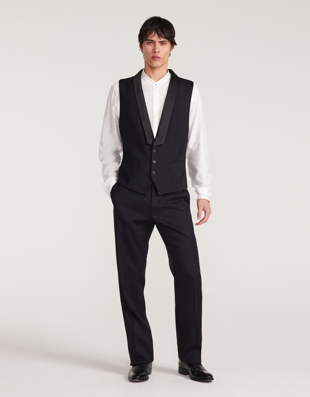 Calibre - Satin Lapel Waistcoat Black