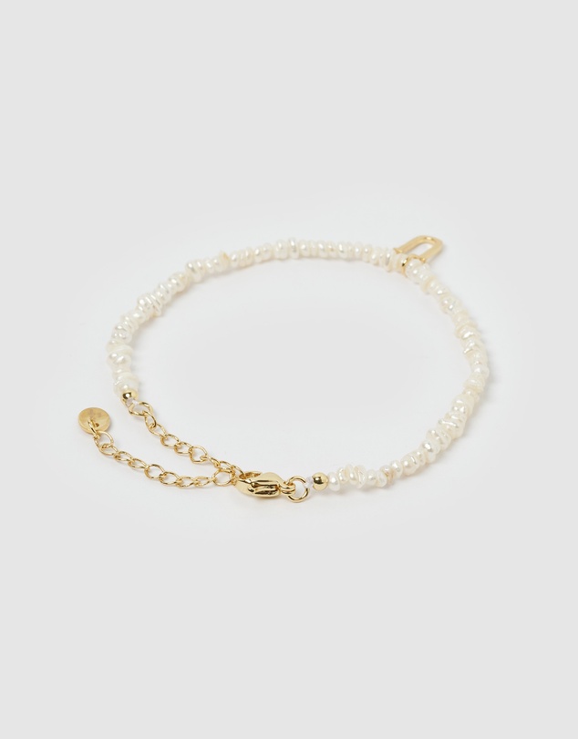 Miz Casa and Co - Pearl Letter U Bracelet