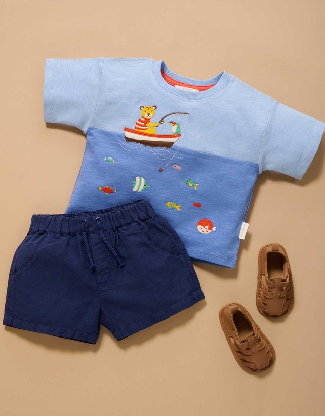 Purebaby - Ocean Relaxed Tee -Kids-Babies