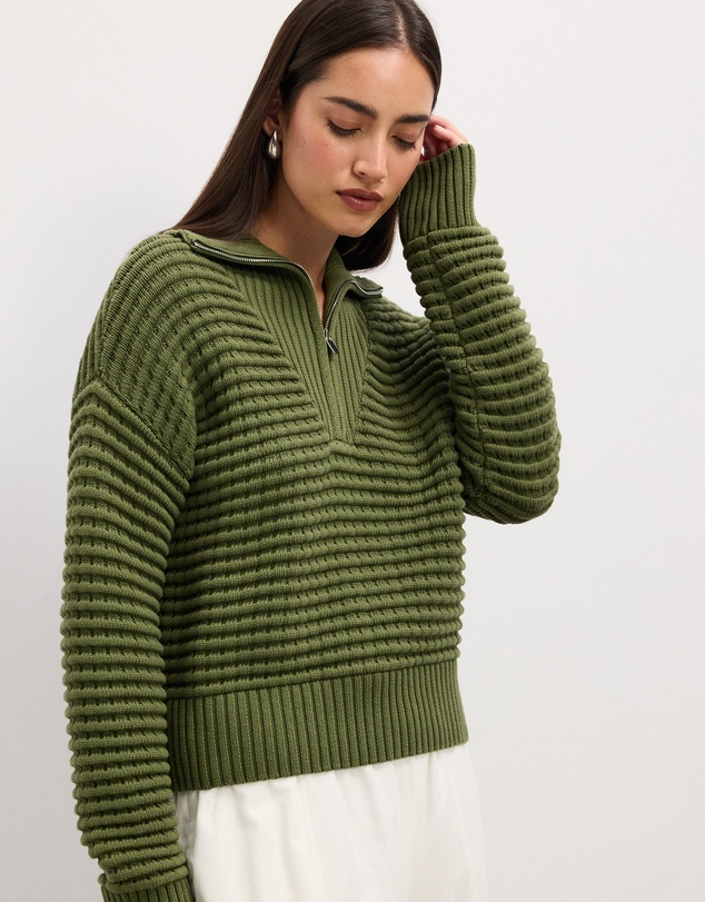 The Fated - Ellie Half Zip Knit Jumper