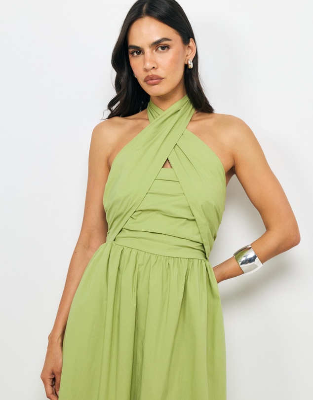 AERE - Ziva Halter Midi Dress