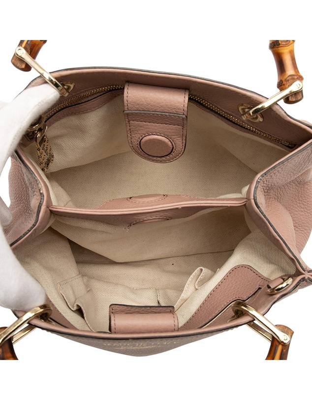 Pre-Loved by Azura Reborn - Pre-Loved Small Calfskin Bamboo Shopper Satchel