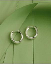 Najo - Lumière Silver Hoop Earrings