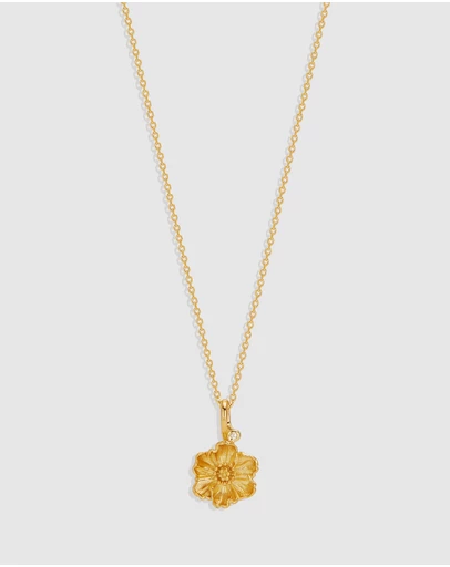 By Charlotte - Poppy August Birth Flower Necklace