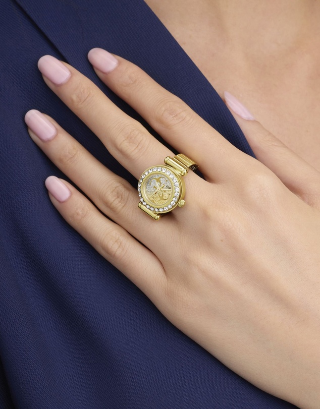 GUESS - GUESS Ladies Gold-Tone Analogue Ring Watch