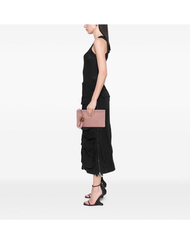 Pre-Loved by Azura Reborn - Pre-Loved Calfskin Bamboo Clutch