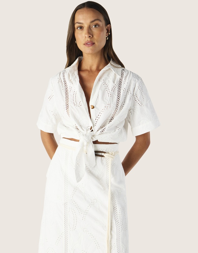 MOS The Label - Alicia Tie Front Shirt