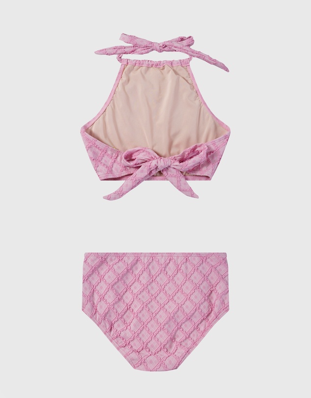 Aqua Blu Kids - Stepping Stones Pink Halter Neck Bikini Set - Teens