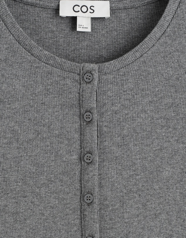 COS - Long-Sleeved Henley Top