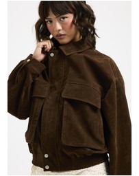 Alice In The Eve - Jen Suede Oversized Patch Pocket Jacket