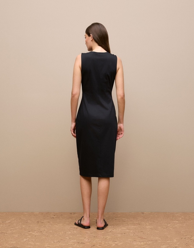 Trenery - Cotton Twist Front Dress in Black