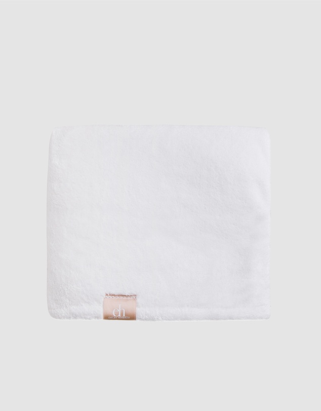 Silk Oil of Morocco - Silk Oil of Morocco x Emilee Hembrow Luxe Microfibre Argan Infused Hair Towel Wrap - White