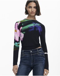 Desigual - Washed flared jeans