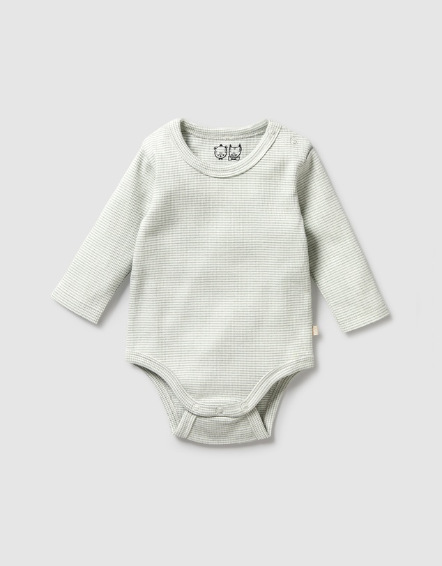 Wilson & Frenchy - Organic Stripe Rib Long Sleeve Bodysuit - Babies