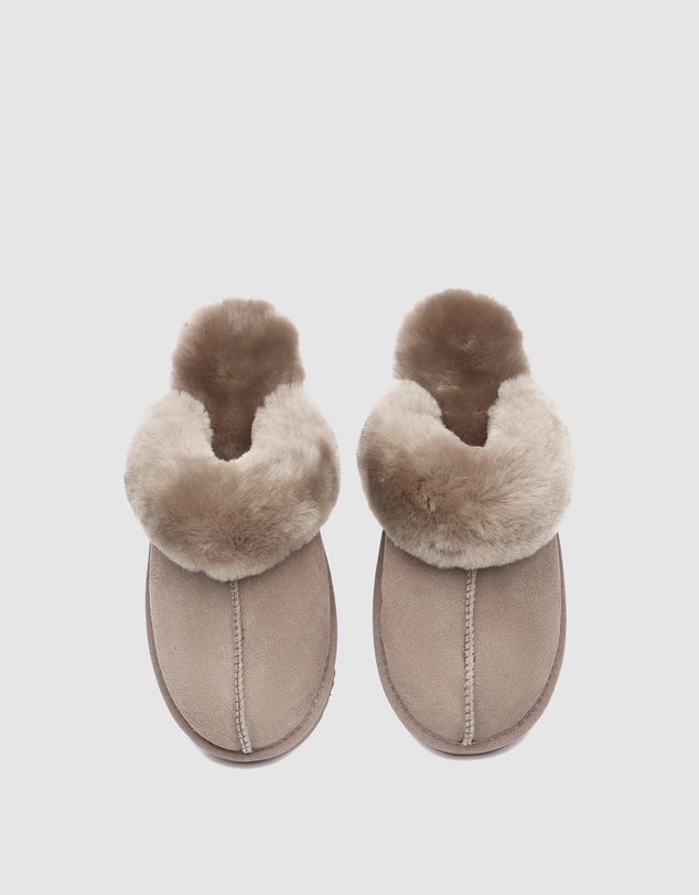 EVERAU - EverAU Ugg Muffin Slipper Suede Cow Suede Upper House Shoes