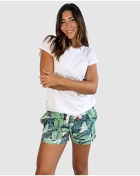 Sant And Abel - Women's Martinique® Green Banana Leaf Boxer Shorts