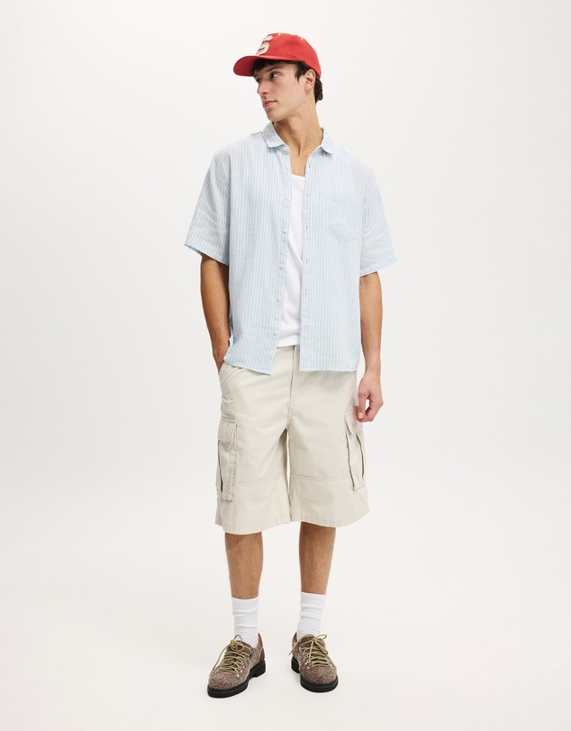 Cotton On - Relaxed Linen Short Sleeve Shirt