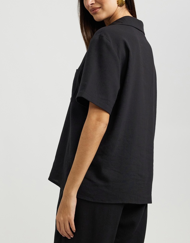 Dazie - Summer Plans Linen Blend Button-Up Shirt