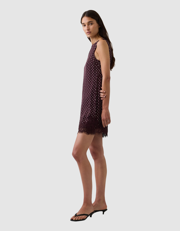GAP - Sleeveless Shift Lace Hem Dress