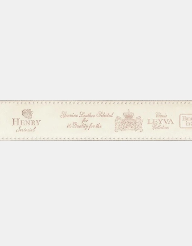 Henry Bucks - HENRY SARTORIAL x LEYVA Pebble Leather Belt BLACK