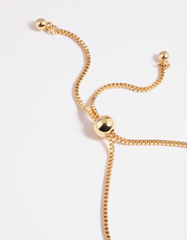 Lovisa - Gold Plated Cubic Zirconia Baguette Toggle Tennis Bracelet