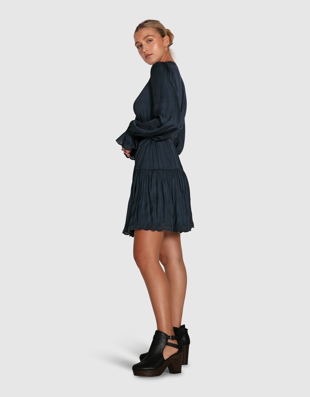 Belle & Bloom - Wild Flower Embroidered Wrap Dress