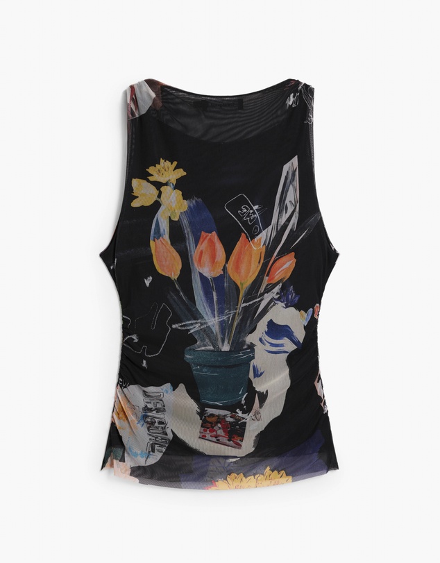 Desigual - Tulle floral T-shirt