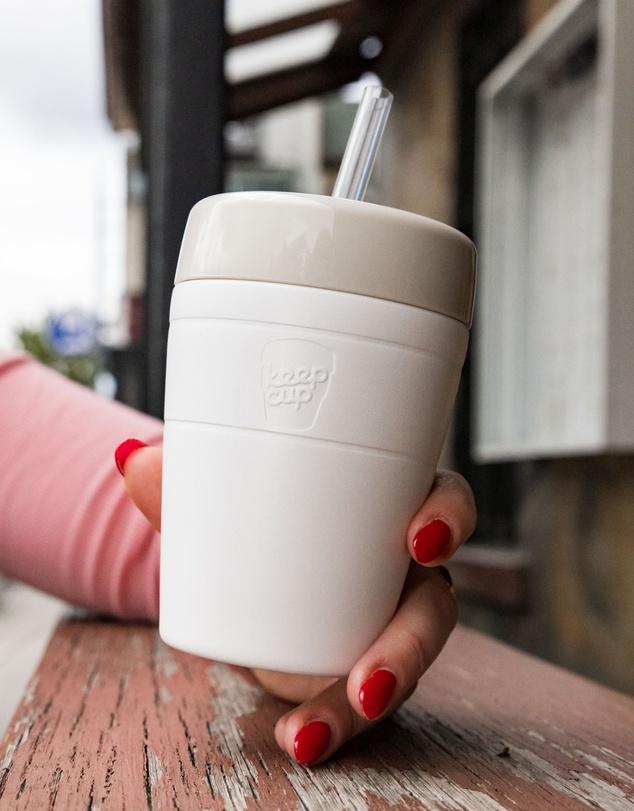 KeepCup - Helix Cold Cup 12oz Reusable Coffee Cup with Straw