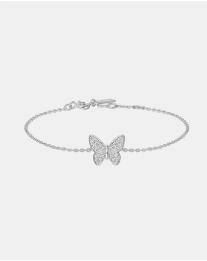 Ania Haie - Silver Butterfly Pave Bracelet