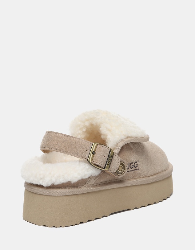 EVERAU - Australian Shepherd Ugg Tenley Platform Cow Suede Upper House Shoes