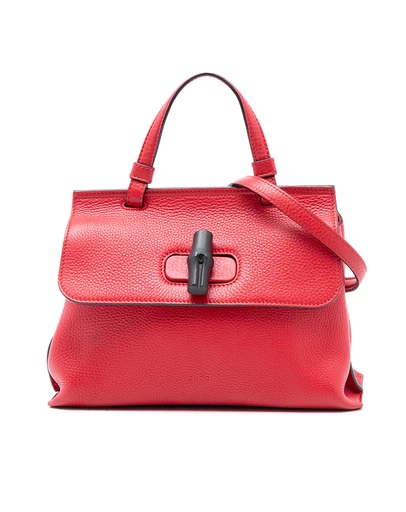Pre-Loved by Azura Reborn - Pre-Loved Small Leather Bamboo Daily Satchel