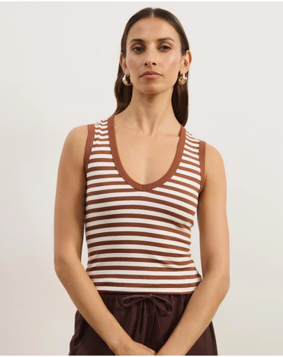 Atmos&Here - Deep V-Neck Tank Top