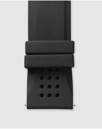 Maxum - Lansdowne Band - Black Silicone With Silver Tone Buckle